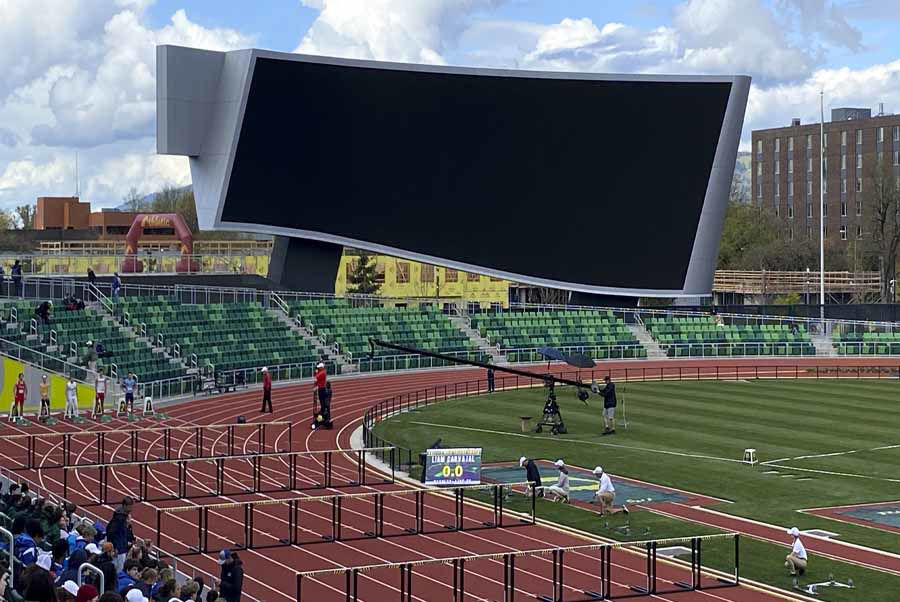 Hayward Field Jumbotron Takes First Place for Impressive Presentation